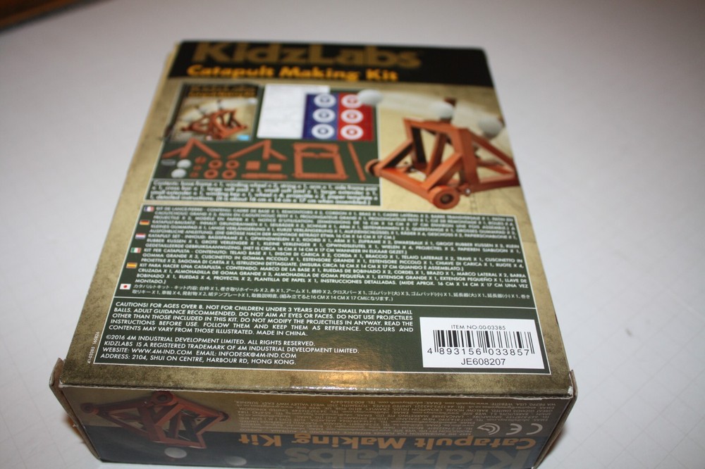 KidzLabs Catapult Building Making Kit. Open Box Sealed inside