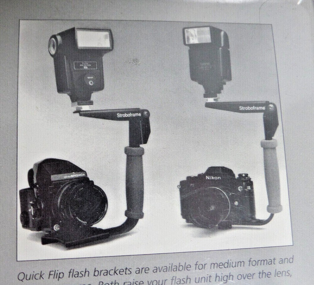Stroboframe quick flip flash rotating arm for 35 mm SLR cameras