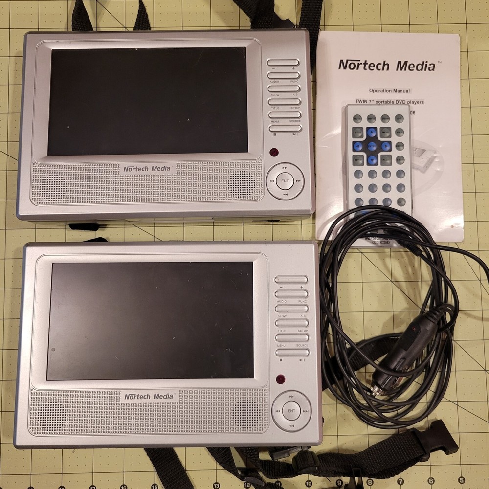 Dual Nortech Media DVD Player  E-DVKIT006 W/Remote & 12 Volt Adaptor