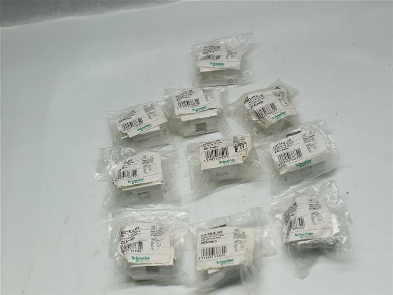 Lot 9pcs Schneider 8431SRJ6_WE 8431SRJ6WE Data Outlet Module with Shutter