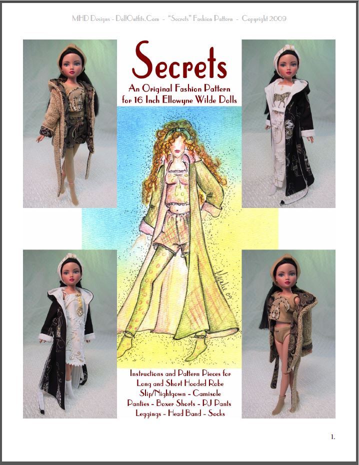 "Secrets" Original Fashion Pattern for Ellowyne Wilde