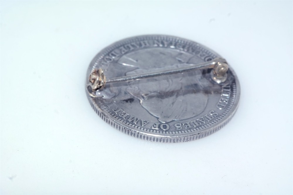 1893 Columbian Exposition Commemorative Half Dollar Silver Pin