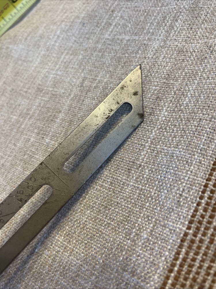 Vintage Bevel Ruler Part, Make Unknown Unmarked