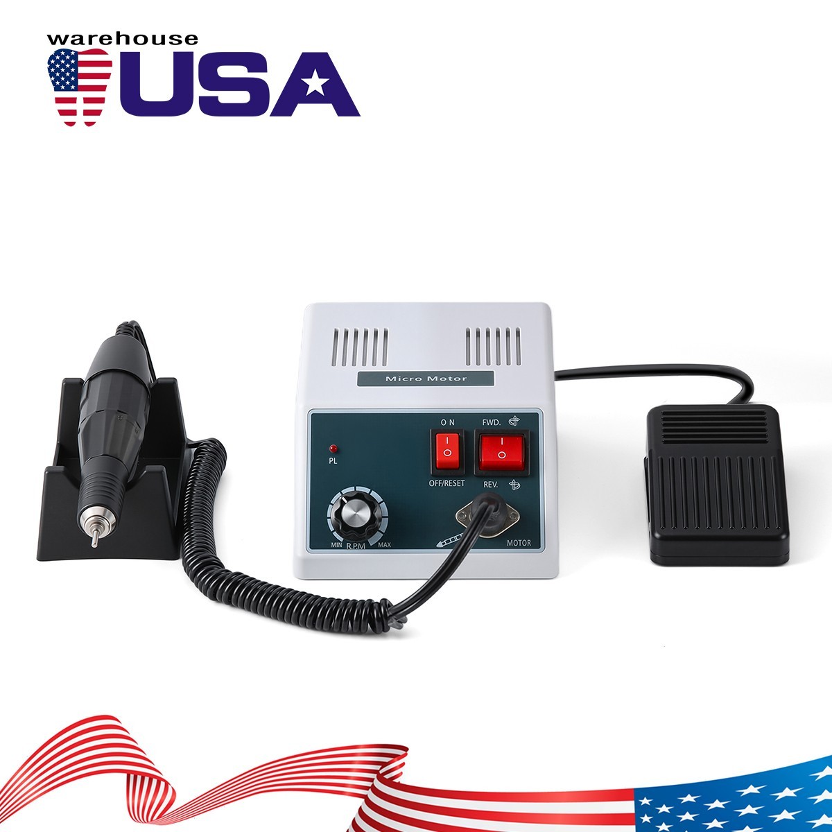 Dental Electric Micromotor Nail Drill 35K RPM Motor Polishing Carving Handpiece