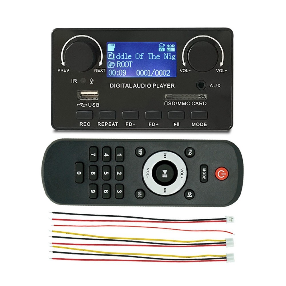 LCD Display Bluetooth 5.0 MP3 Decoder Board Support Handsfree Recording FM3302