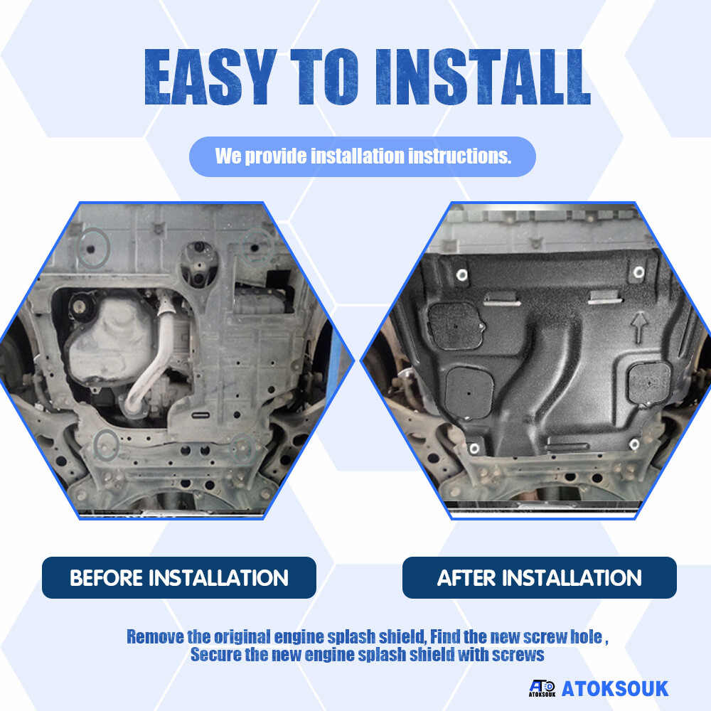 Thick Engine Splash Shield For Toyota RAV4 2013-2018 Front Engine Guard Hard