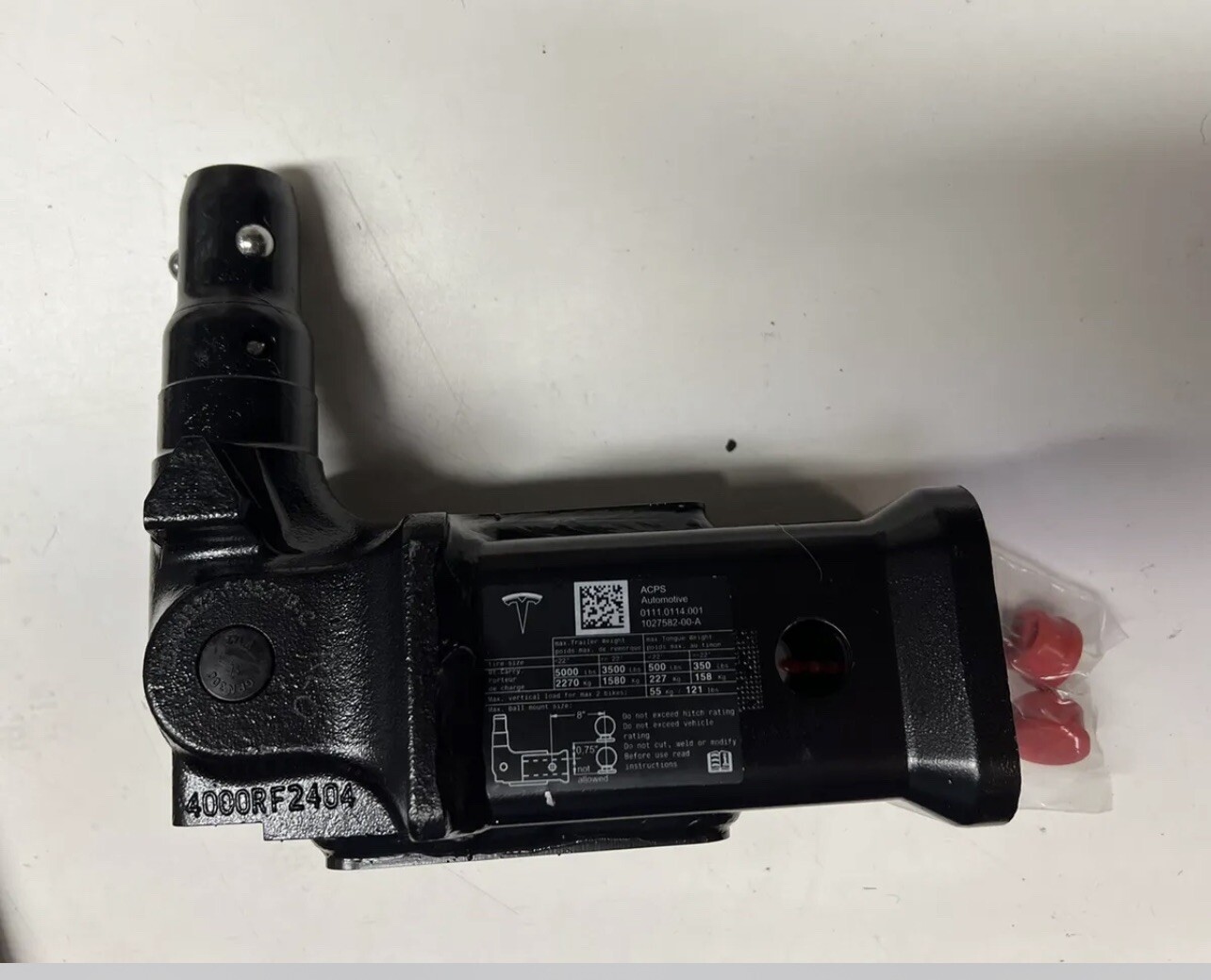 NEW! TESLA Model X, Y Tow Hook Trailer Hitch Receiver 2 Keys, Wire Harness, Bag