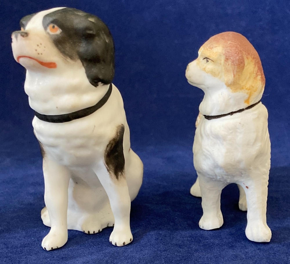 Antique Miniature Bisque Dog Figures