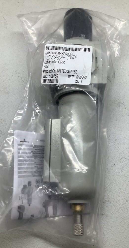 AVENTICS G652ACEM4HA00GC  COALESCING FILTER/REGULATOR  1/2" **NEW**