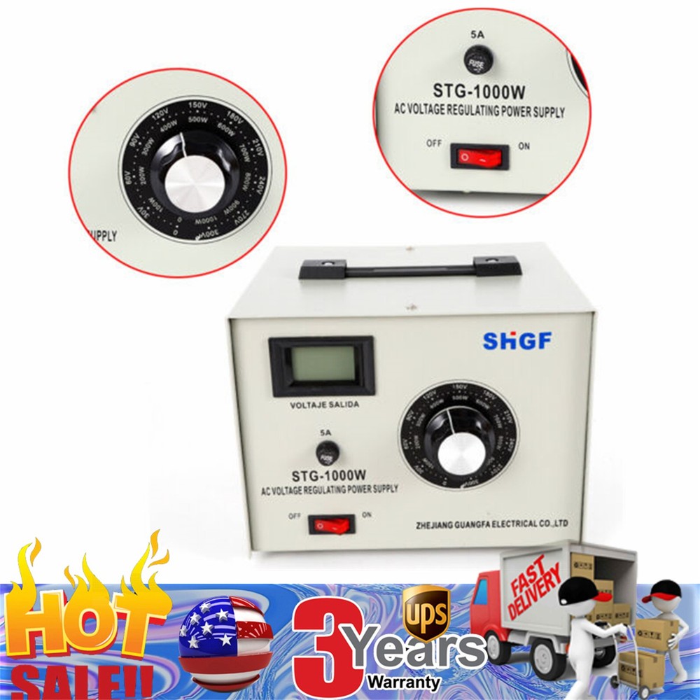 1000W 0-300V Variac Auto Transformer AC Variable Voltage Regulator Metered USA