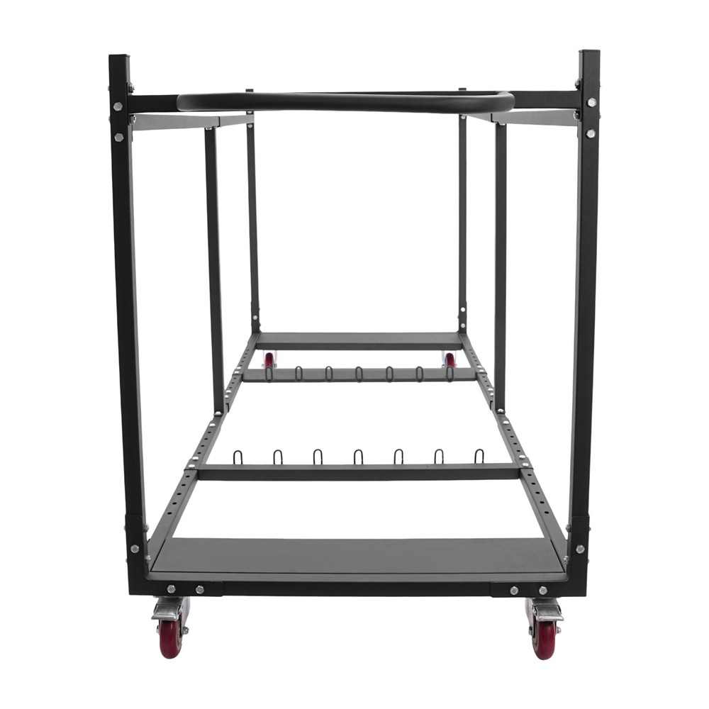 Folding Table Cart for 10 Tables, Adjustable with 4 Easy-Move Wheels