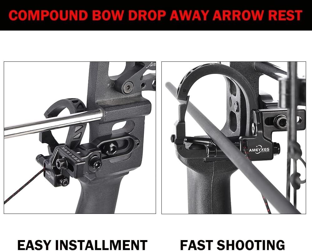 Archery Arrow Rest Full Containment Drop Away Arrow Rest Right/Left Hand for ...