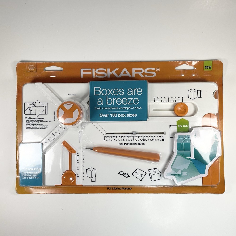 Fiskars Box Envelope Bow Making Tool Box Maker 119310-1002