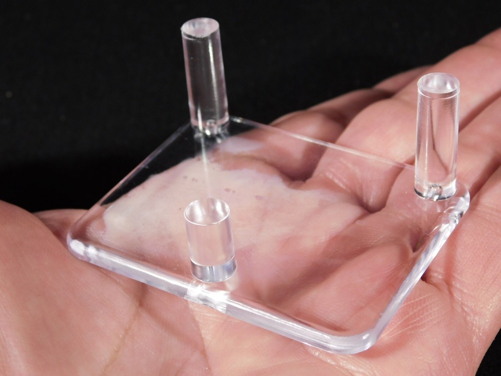 Heavy Duty THREE Post SPHERE Display Stand MEDIUM Size Clear Acrylic
