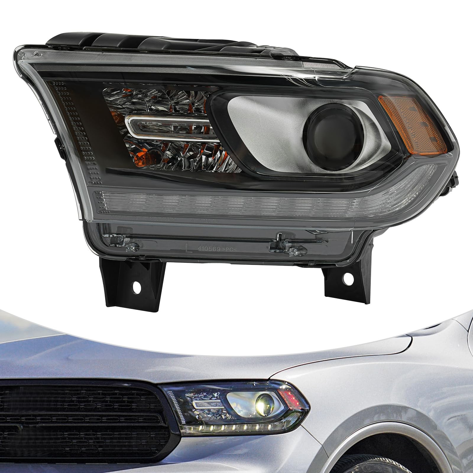 For Dodge Durango 2016-2020 HID Headlight Lamp Assembly w/LED (Left)