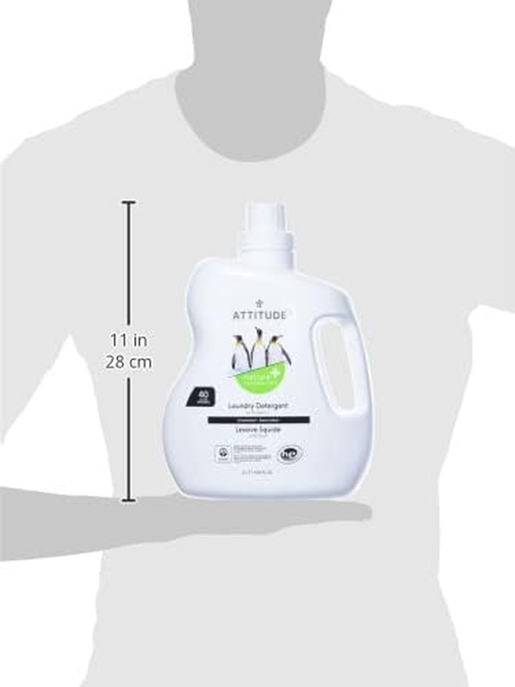 ATTITUDE Liquid Laundry Detergent, EWG Verified, HE Compatible, Plant-Based & Ve