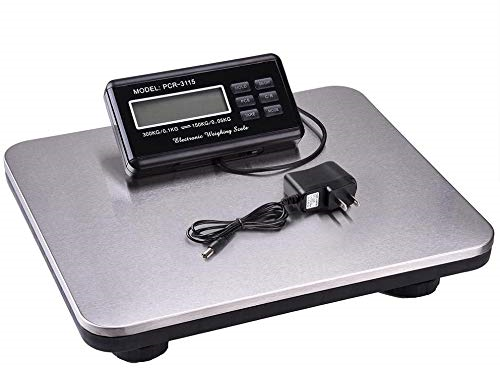 LCD AC Digital Floor Bench Scale Postal Platform Shipping 300kg 660lbs Weight