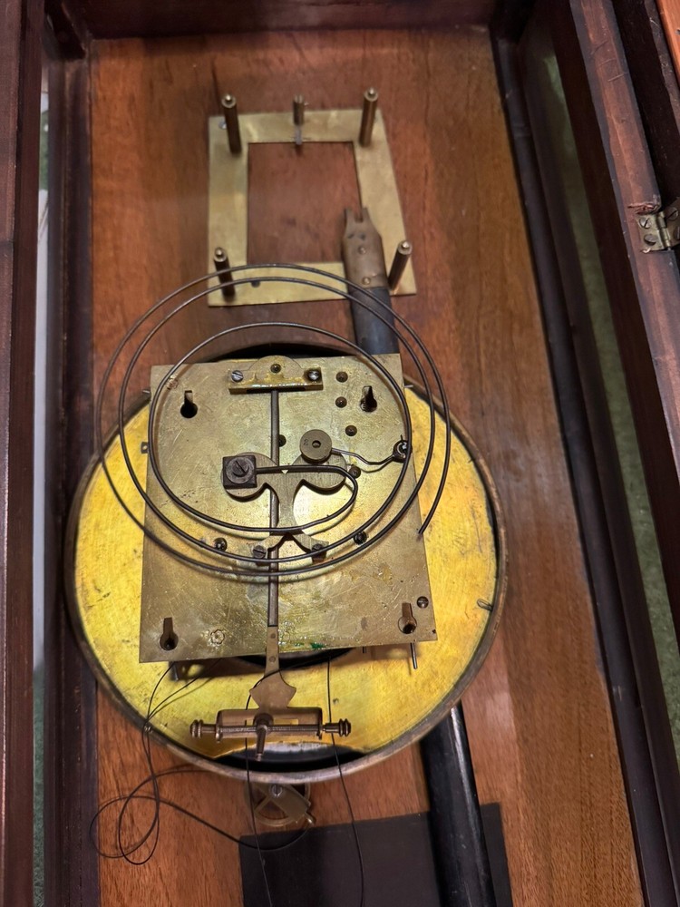 Large Antique 2 Weight Vienna Regulator Wall Clock