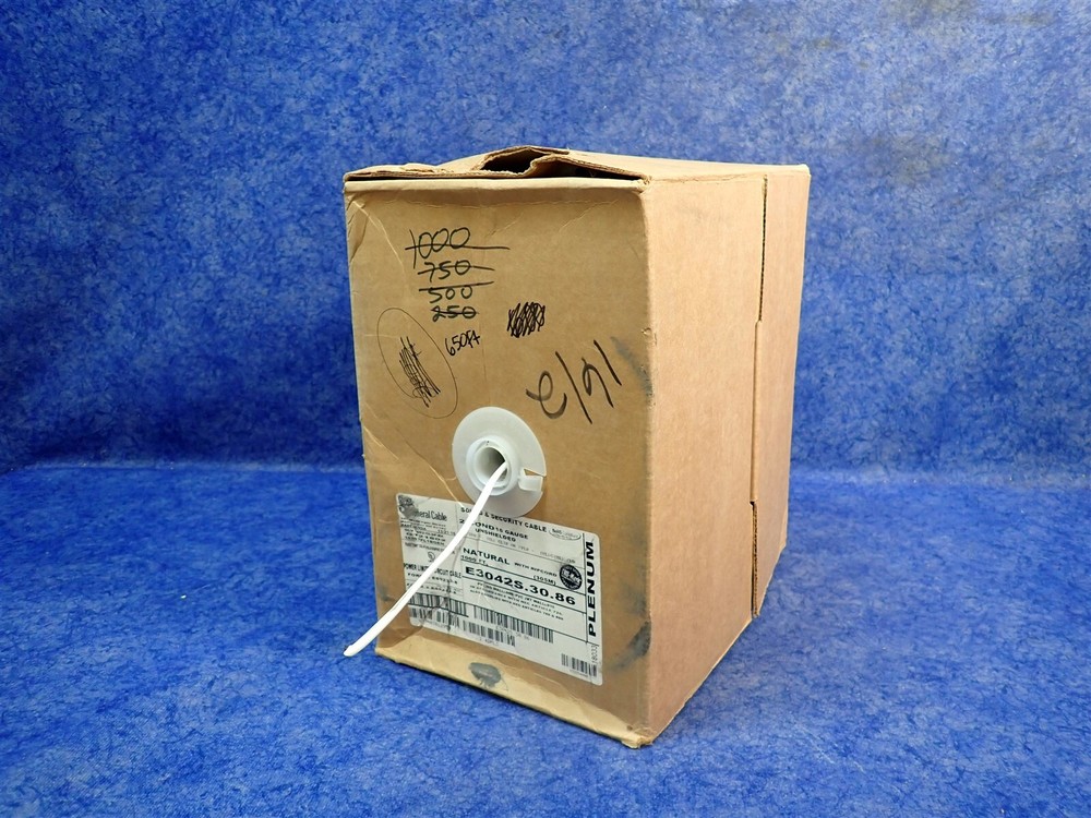 Carol E3042S.30.86 Unshielded Cable, Plenum, Natural, 16 AWG, 2 Cond, 650' (D14)