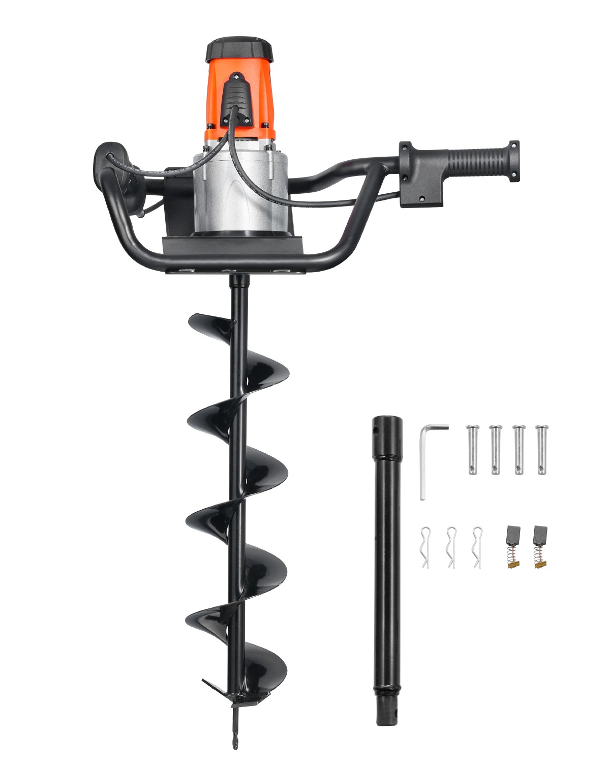 VEVOR 1500W Electric Post Hole Digger 5.71" Earth Auger Bit with Extension Bar