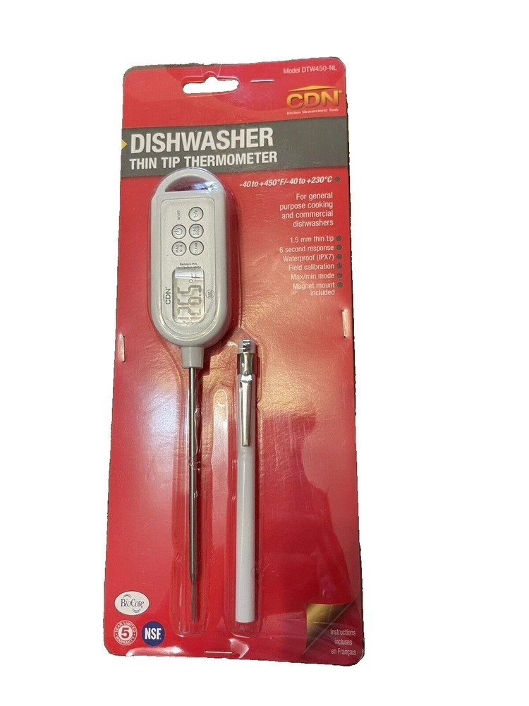 ProAccurate Dishwasher Thin Tip Thermometer # DTW450 / -40 to +450