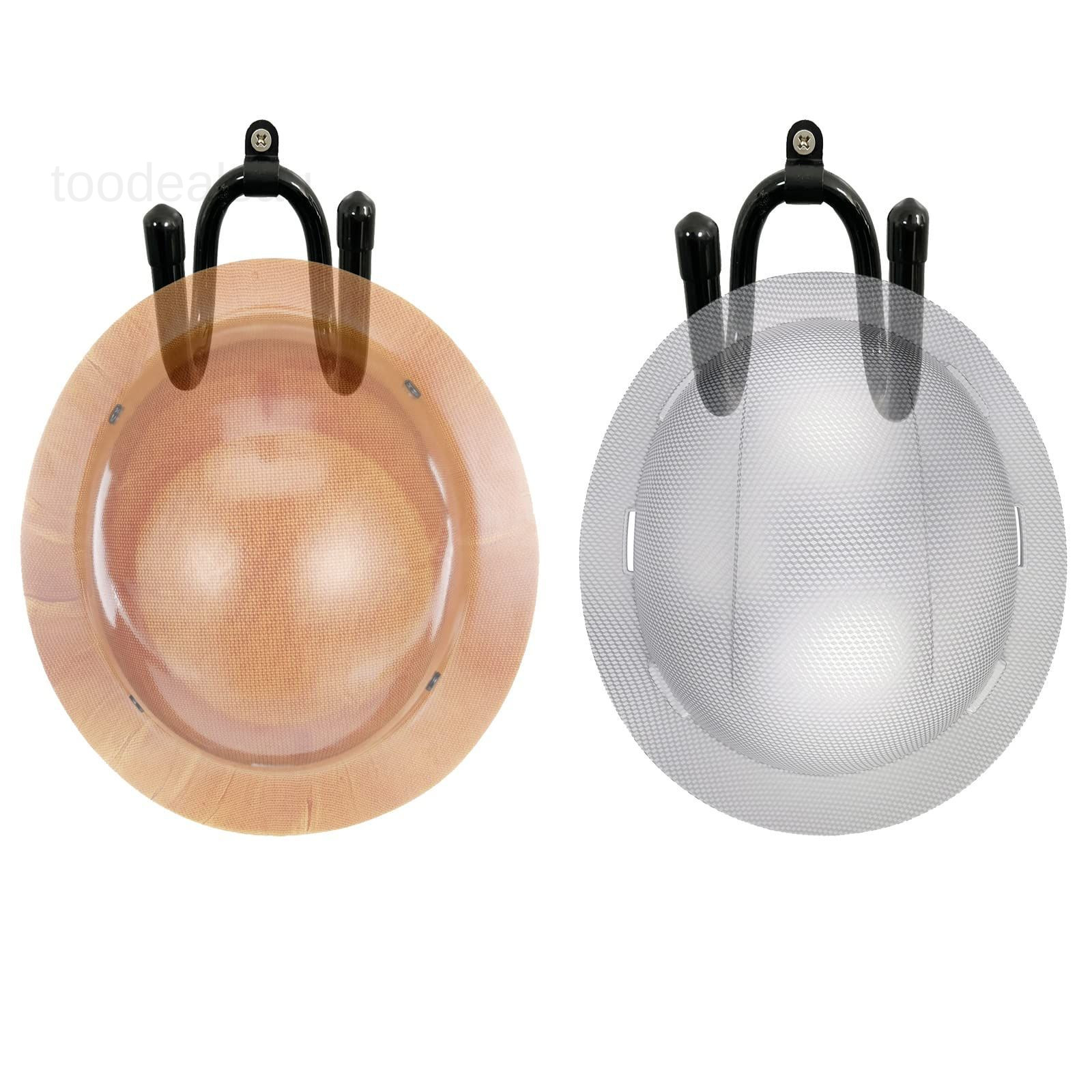 2 Pack Universal Over The Seat Hard Hat Rack, Wall Mount Black