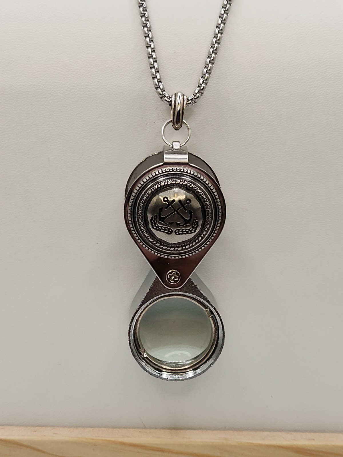 30× Jewelers Loupe Necklace Magnifier Loop Magnifying Glass Jewelry Nautical
