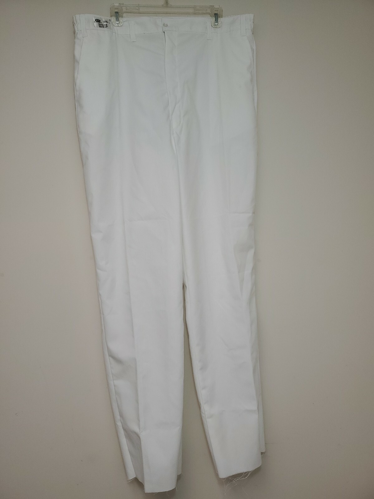 Hospitality Hotel Chef Pants White Unisex Waist 40-41 OB Zipper Flat Front