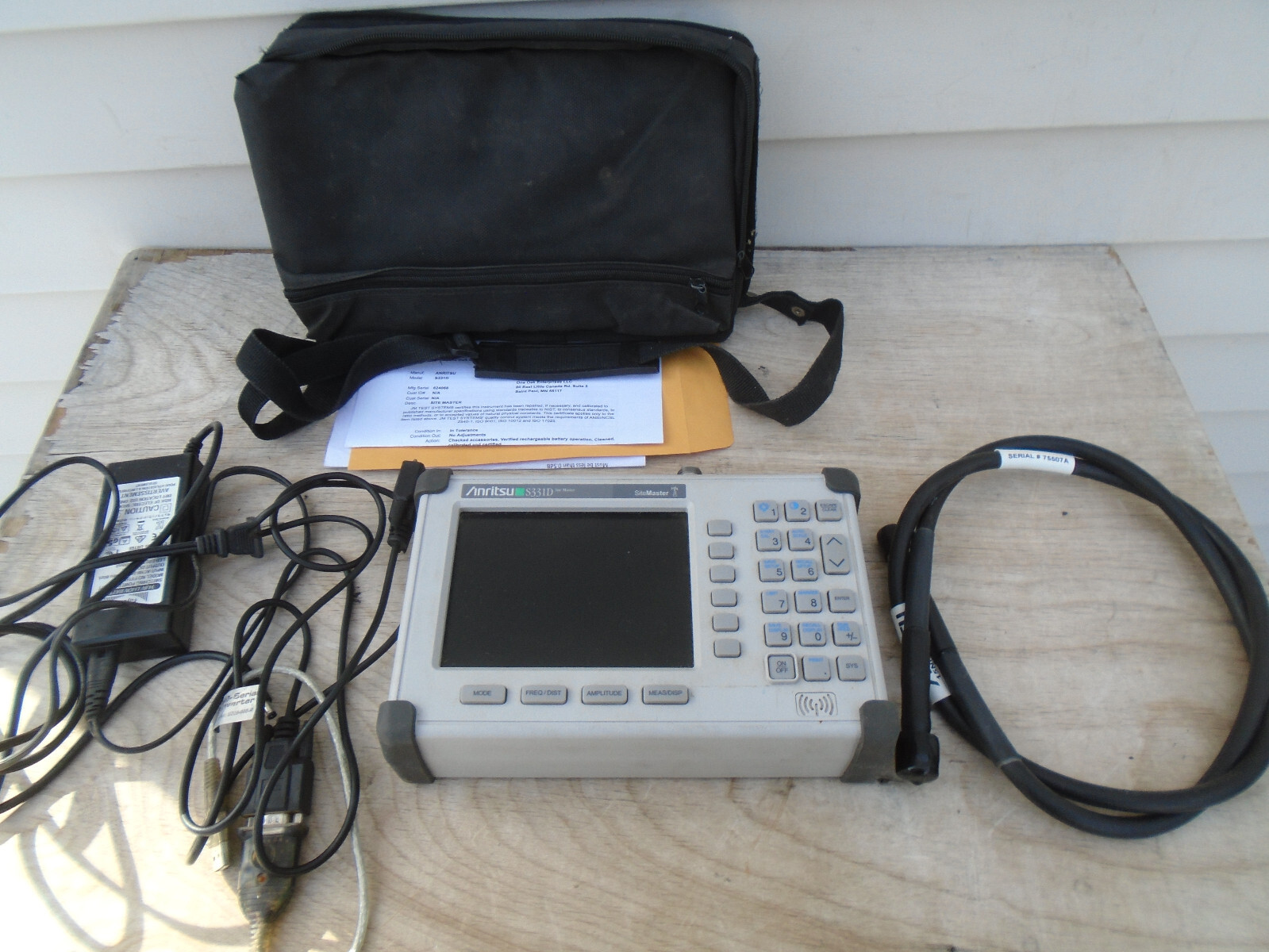 Color Anritsu S331D Site Master Cable Antenna Analyzer Option /3 &  15nnf50-1.5c