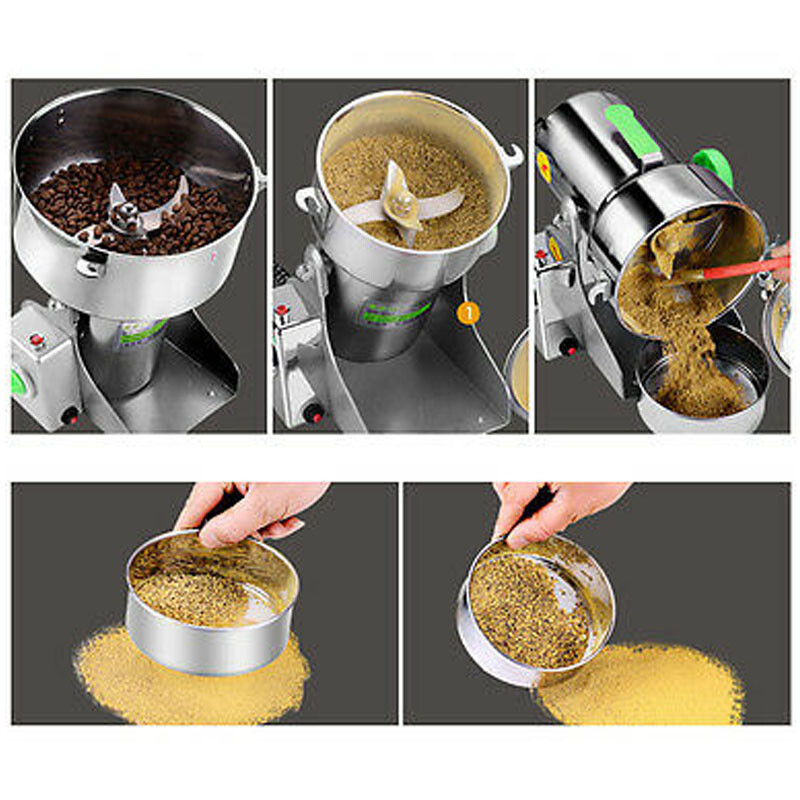 Electric Grain Grinder Coffee Bean Nuts Mill Grinding Machine Kitchen Commercial