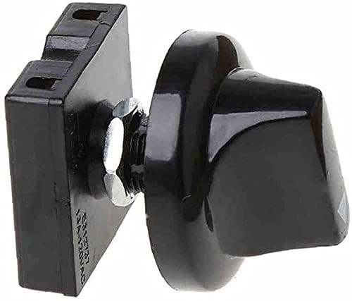 Black Fan Rotary Switch 4 Position 3 Speed Selector Switch Governor with Button