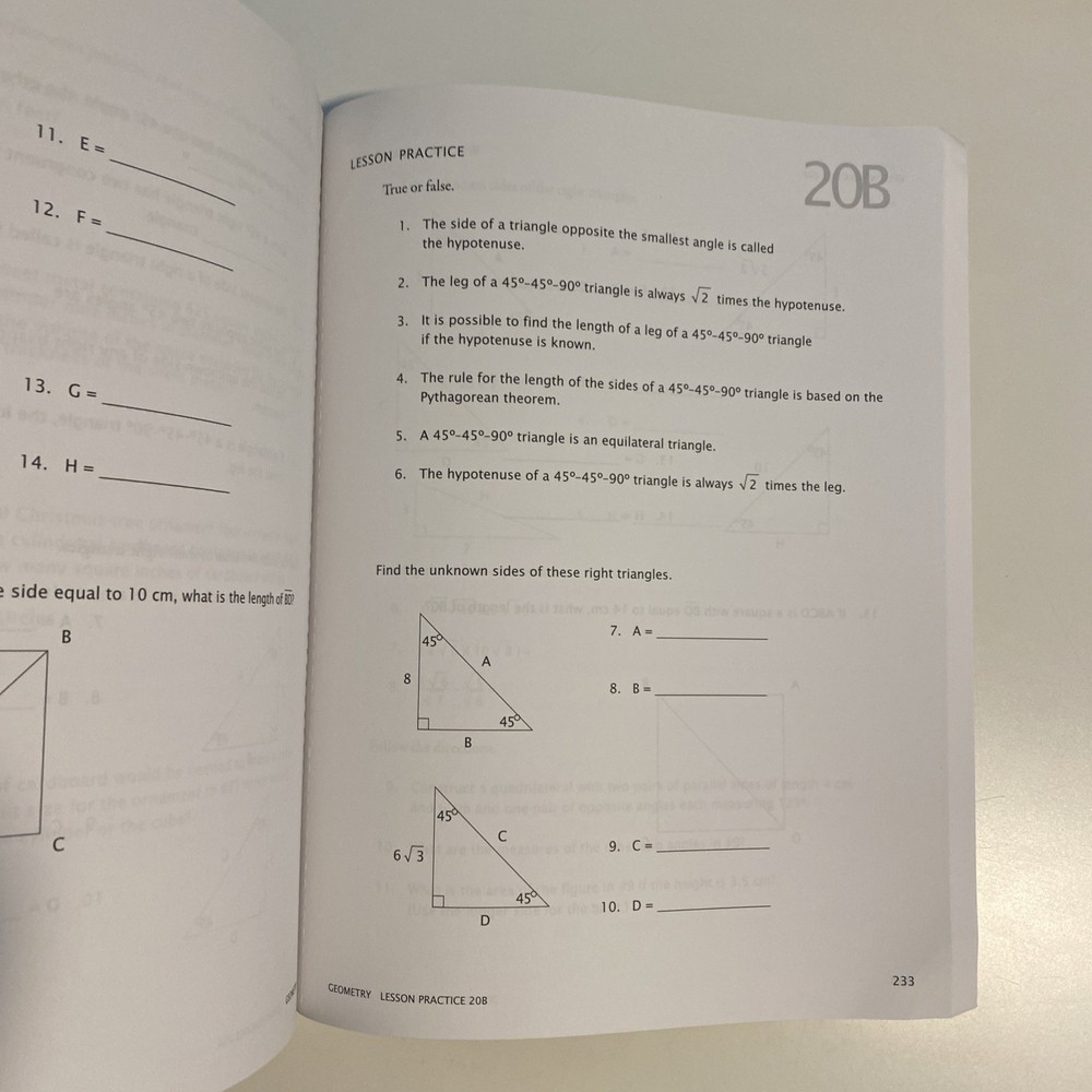 Math-U-See Geometry Student Workbook and Tests