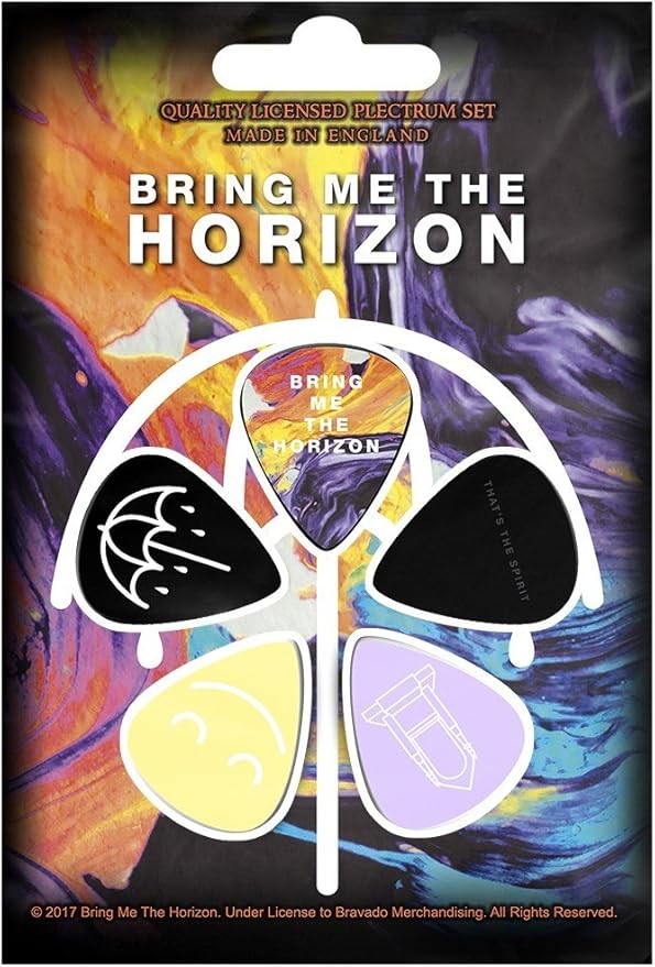 Authentic Bring Me The Horizon Heavy Gauge 1mm Guitar Pick Pack NEW