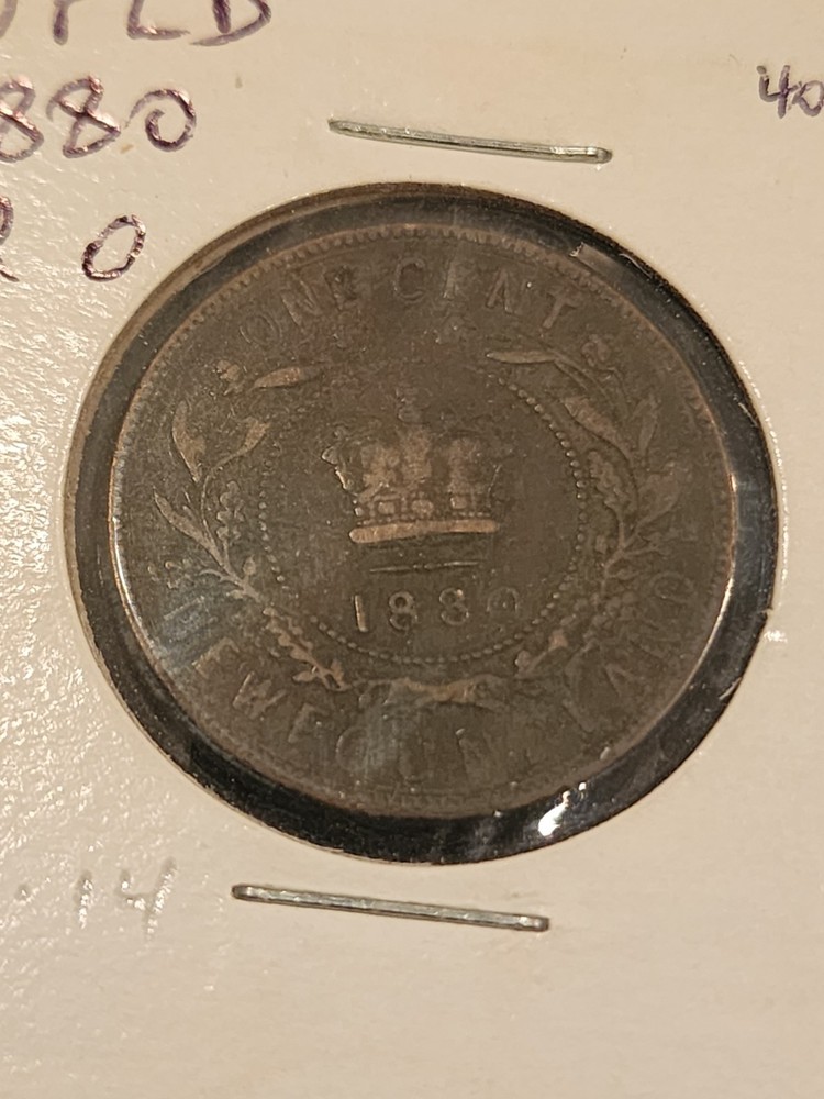 1880 Newfoundland 1 Cent Coin
