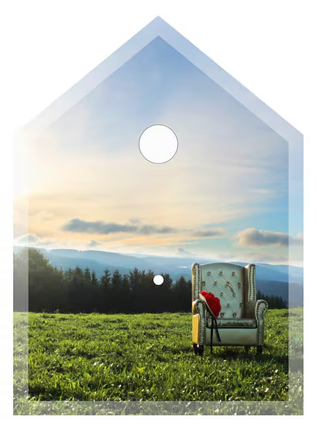 Black Forest Chair Landscape Cuckoo Clock, Designer Cuckoo Clock