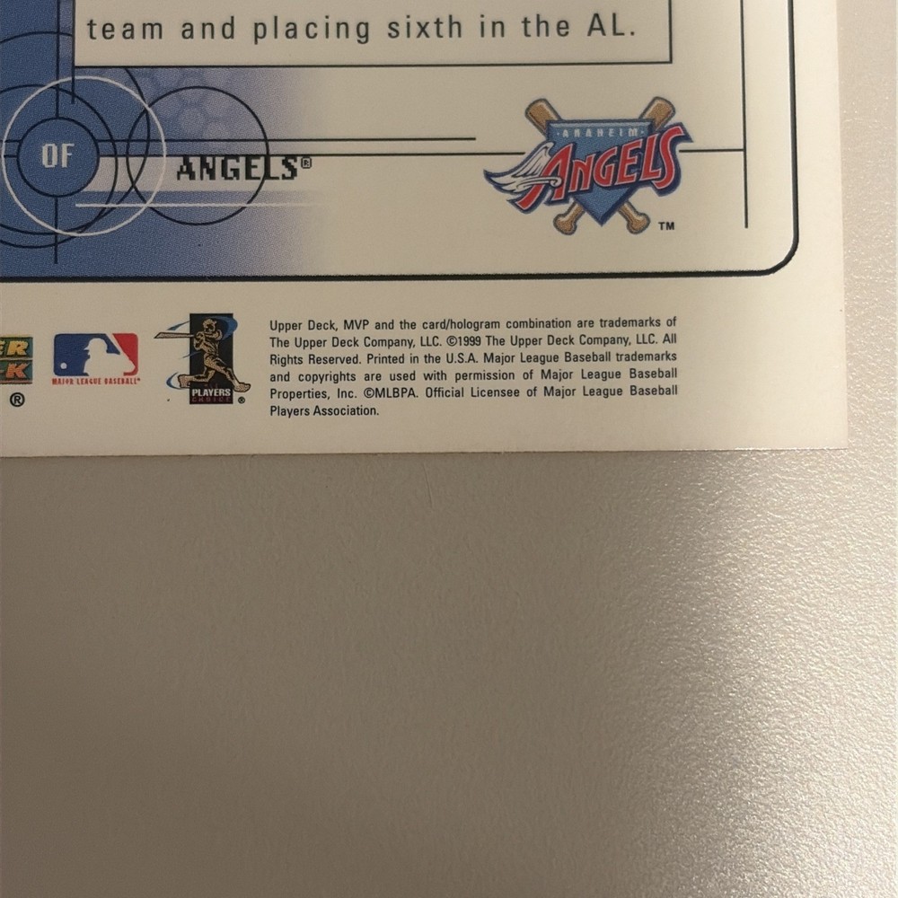 Darin Erstad Signed Autographed Baseball MLB with Upper Deck Card