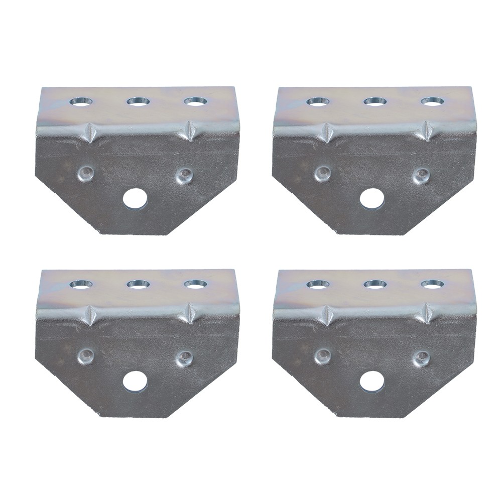 4Pcs 8" Galvanized Swivel Top Bunk Bracket Kit with Hardware Boat Trailer 2x3