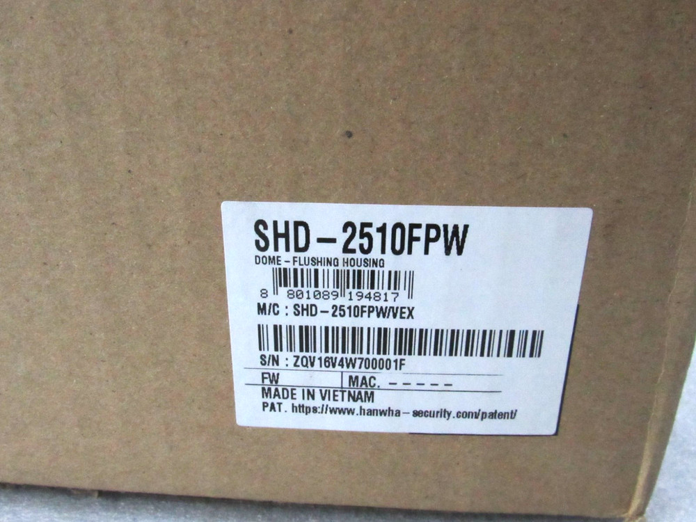 Hanwha SHD-2510FPW Plenum In-Ceiling Housing [CTKC]