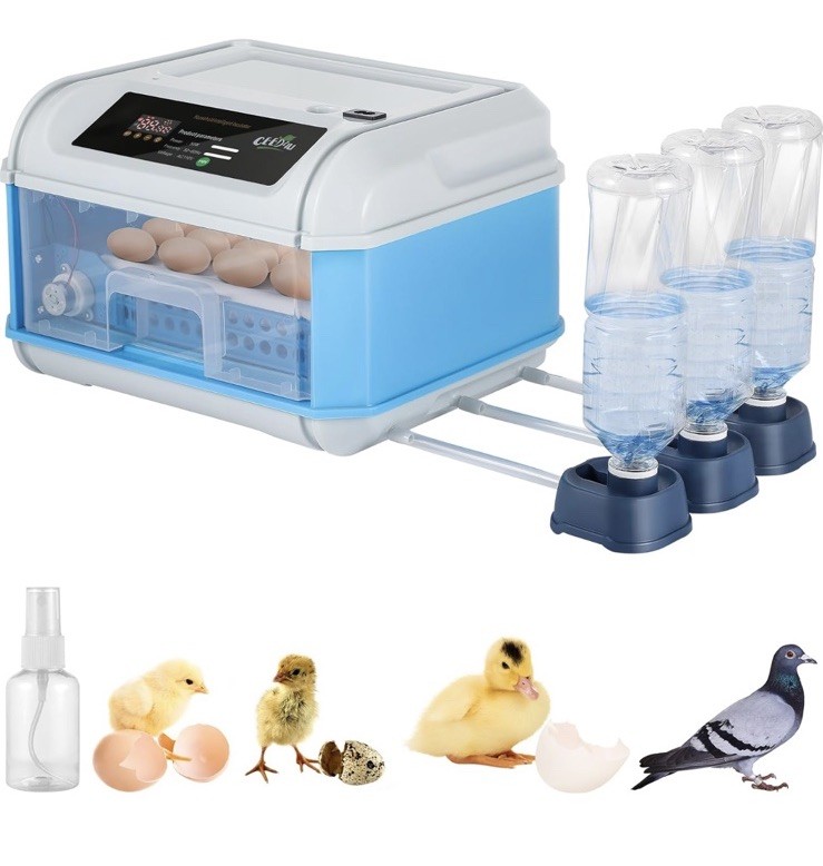 Ceed4u 16 Egg Incubator Auto Turning, Temp Control, Candling, For Hatching Eggs