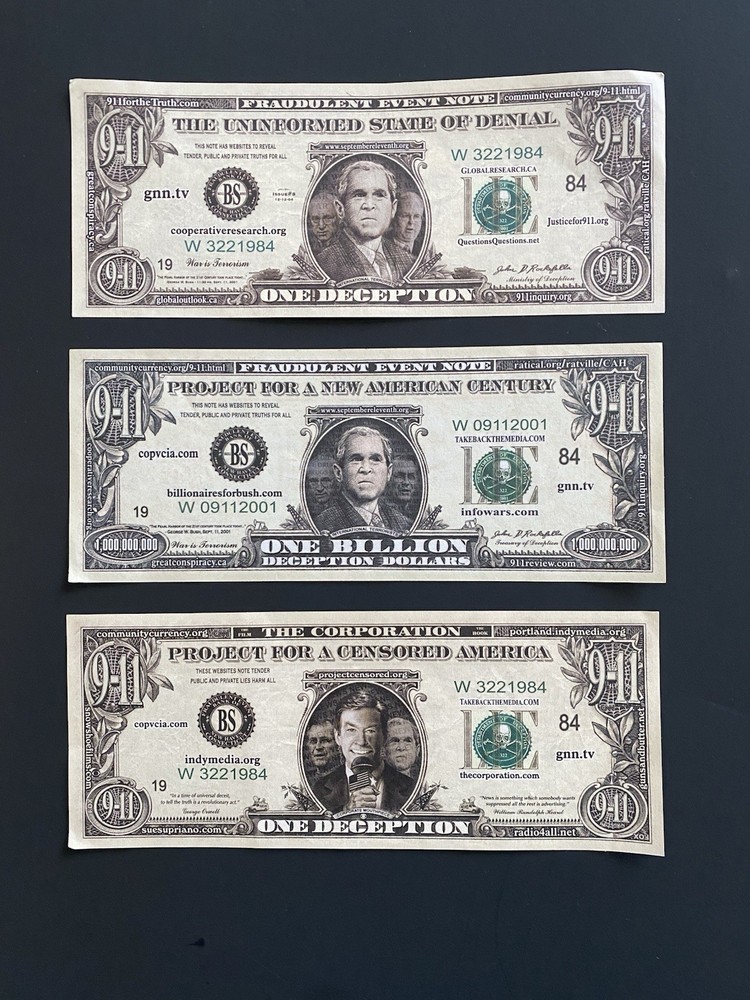 9/11 Deception Novelty Currency