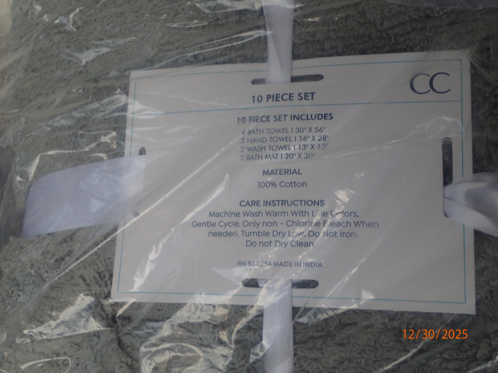 Concierge Collection 100% Cotton 10-piece Cloud Towel Set $79 HSN PINK