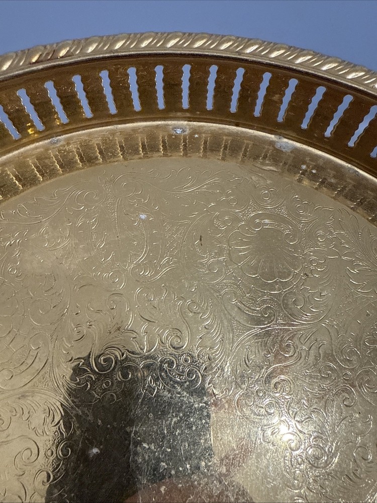 24k Electro Gold Plated Serving Dish