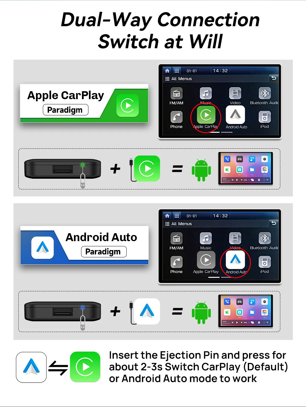 2024 CarlinKit Car Android Smart TV Ai Box Wireless CarPlay Android Auto Adapter