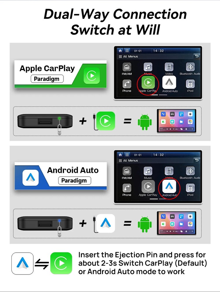 2025 CarlinKit Car Android Smart TV Ai Box Wireless CarPlay Android auto Adapter