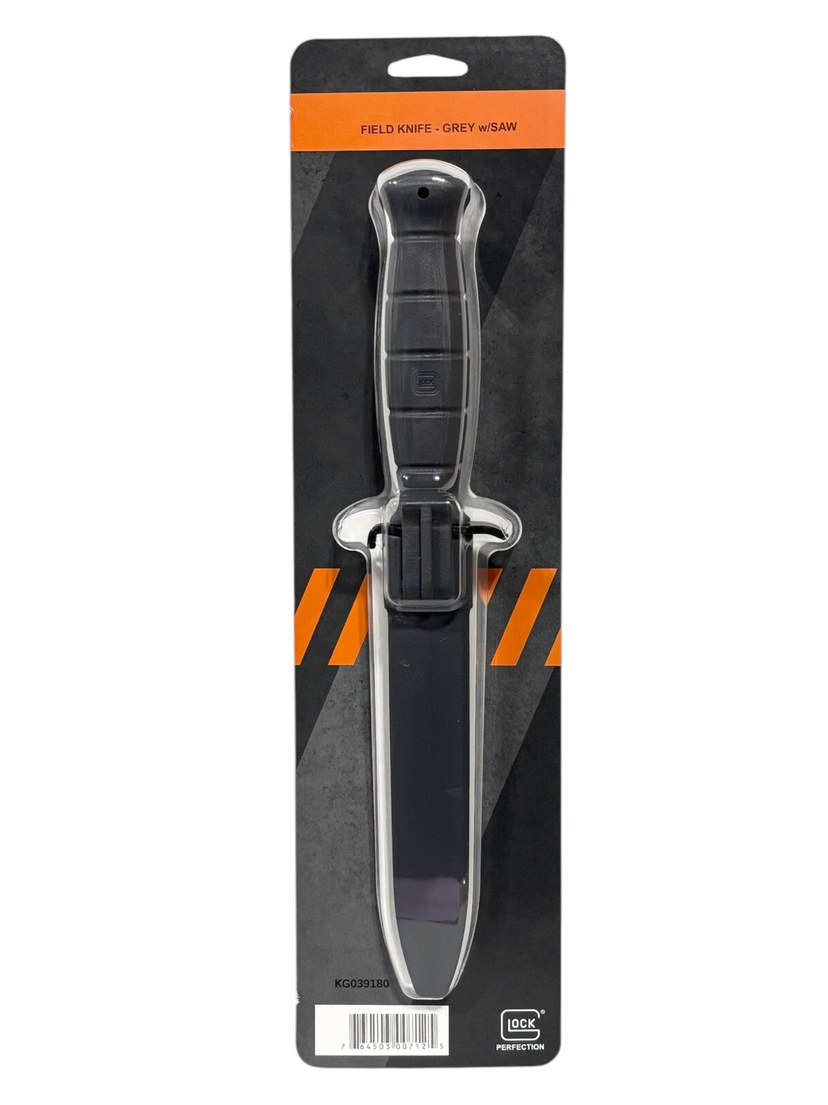 New Glock Field Knife Fixed Blade Grey Plain Root Saw 6.5" w/ Sheath KG039180