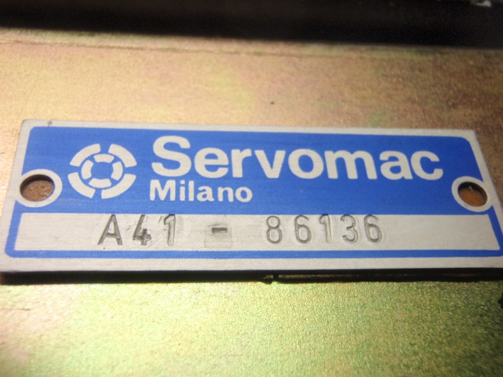 SERVOMAC MAS DC SERVO CONTROLLER A41-86136_A4186136