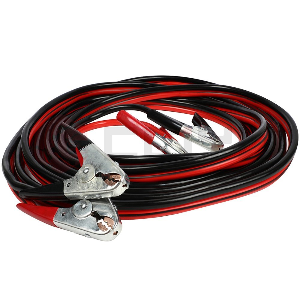 Heavy Duty Booster Jumper Cables 30FT 1 Gauge Car Van Power With Tire Repair Kit