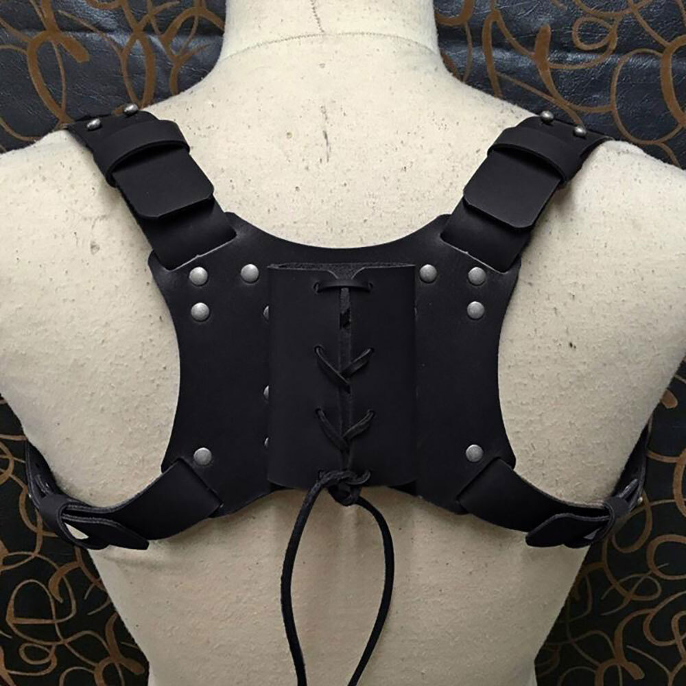 Medieval Retro Back Sword Holder Back Scabbard Warrior Cosplay PU Leather USA