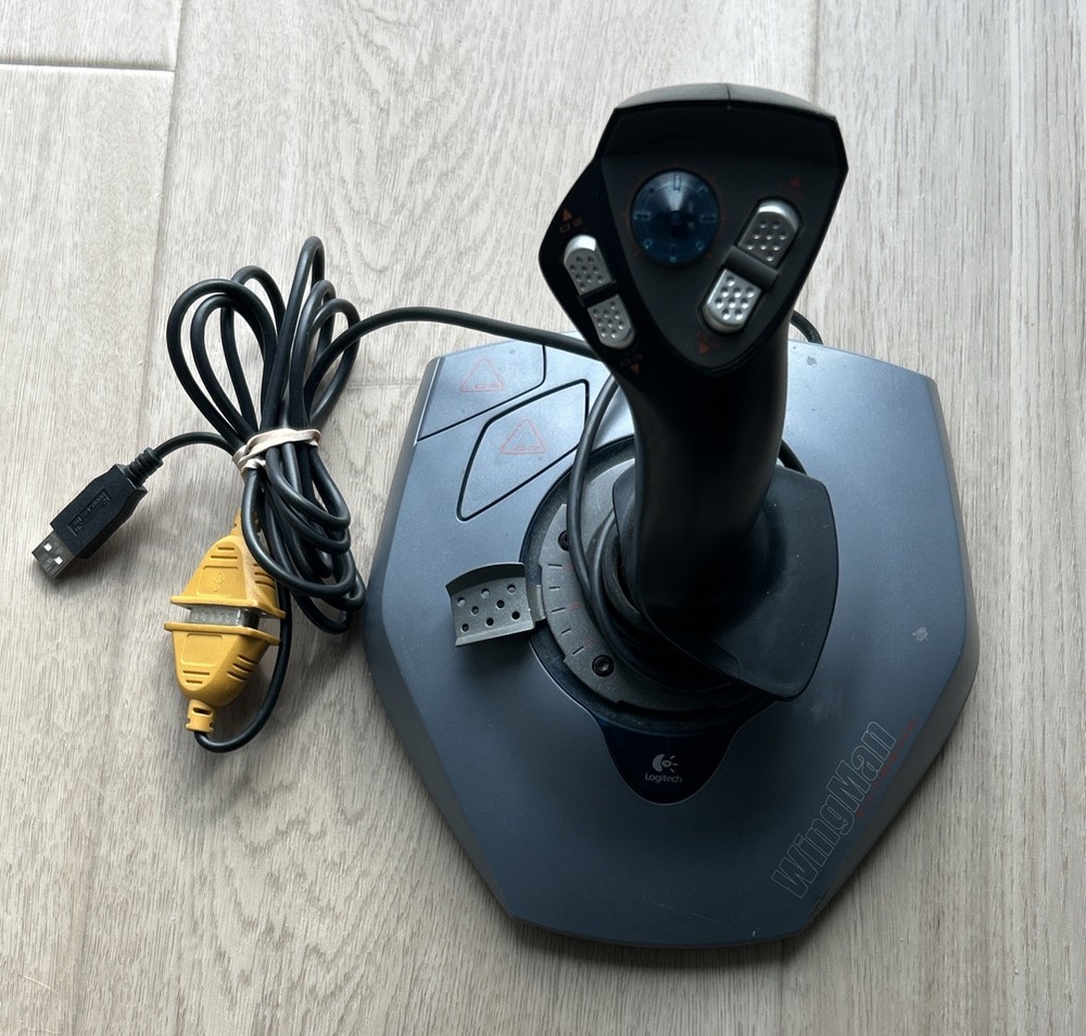 Logitech Wingman Extreme Joystick Controller W Plug, For Flight Sim, Any Console