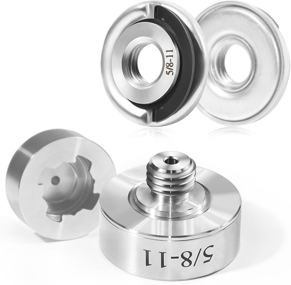 5/8"-11 Thread Angle Grinder Adapter Kit with Quick Change Nut - Stainless Steel